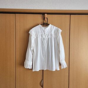 美品 プードゥドゥ セーラー フリル ブラウス シャツ