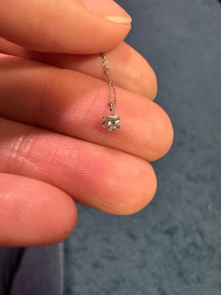 0.1ct 一粒ダイアネックレス pt850 pt900