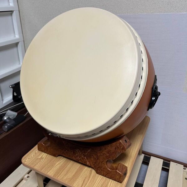 太鼓の達人 おうち太鼓 太鼓ユニット 太鼓フォースケーブル付き 新品ラバー 樽 純正部品 リムリング 状態良