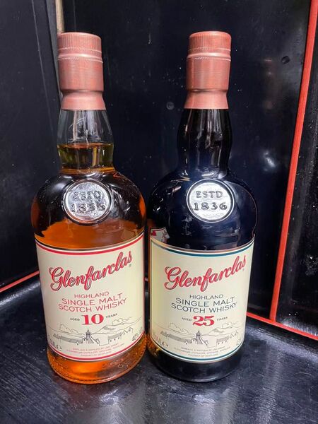 Glenfarclas シングルモルトスコッチウイスキー 10年&25年 2本セット飲み比べ