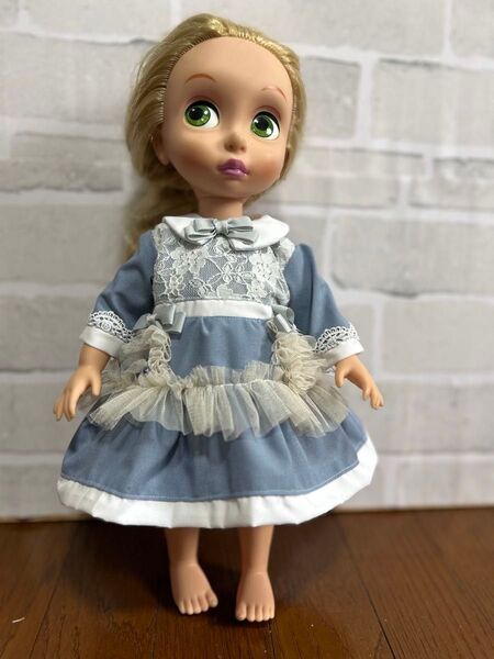 ハンドメイド アニメータードール服 アウトフィット 着せ替え ドール服 ワンピース ドレス レース付き 襟付き リボン ビーズ