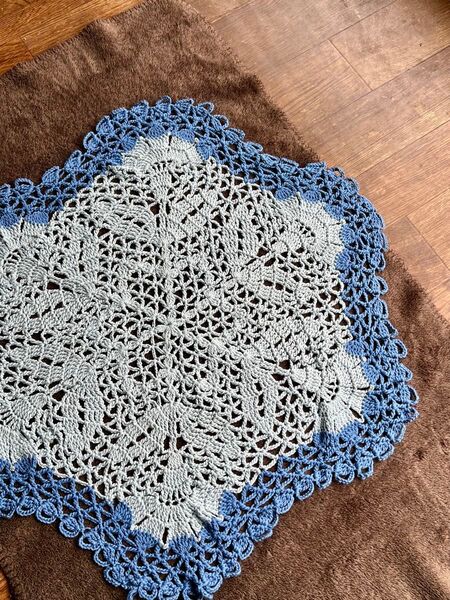 ドイリー かぎ針編み ハンドメイド コットン毛糸