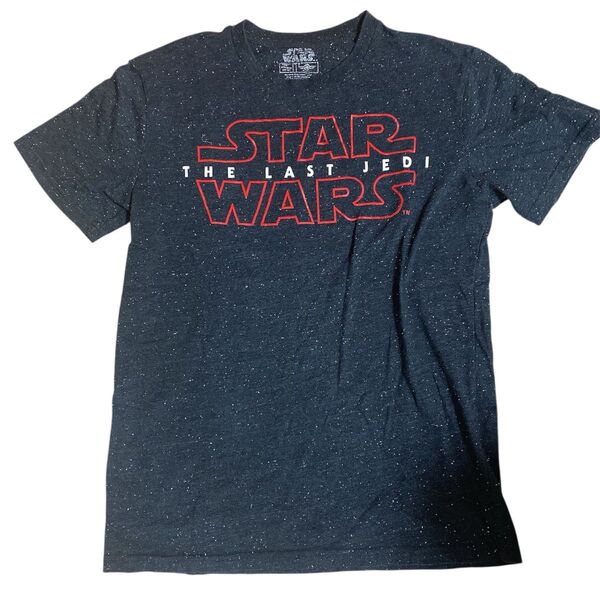 STAR WARS/USEDプリントTシャツ/ロゴ/THE LAST JEDI スターウォーズ 半袖シャツ ビンテージ