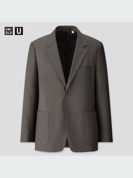 美品】特価】UNIQLO U テーラードジャケット ジャケット テーラード フォーマル カジュアル ダークグレー M