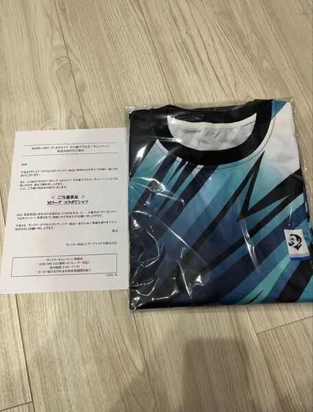BOSS×Mリーグ コラボTシャツ Lサイズ ブルー 未使用 U-NEXTパイレーツ選手サイン入り