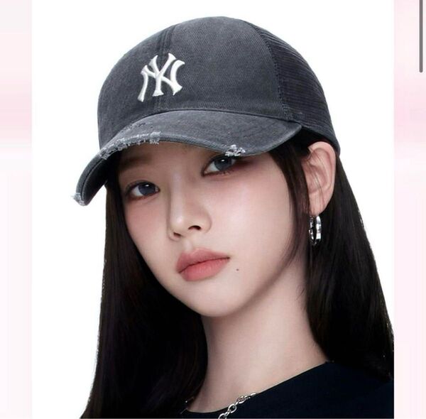 韓国限定 MLB ニューヨーク ヤンキース キャップ カリナ着用モデル