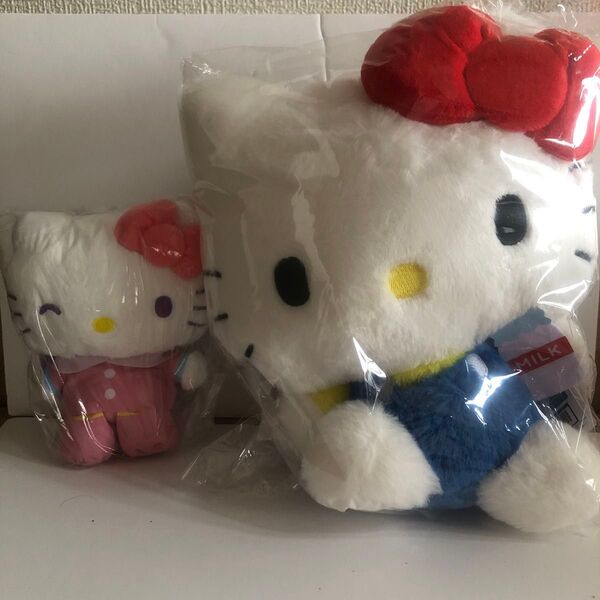 【新品未開封】ハローキティ びん牛乳BIGぬいぐるみ スプラッシュパーティードール 2点 キティ サンリオ