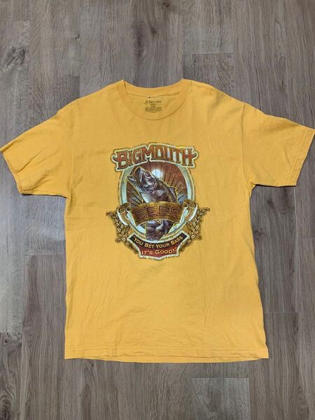 アメリカ古着 プリントTシャツ ブラックバス サイズL オレンジ