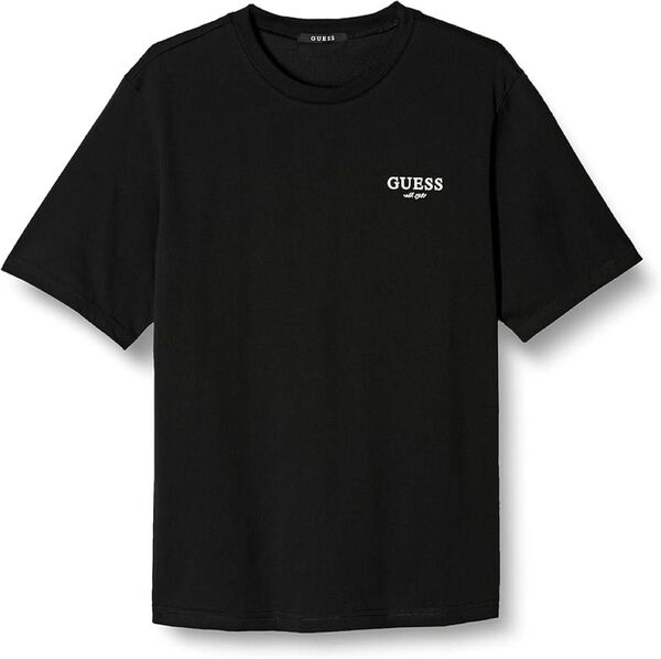 大特価 新品 タグ付き ゲス Tシャツ バックプリント GUESS メンズ ブラック 黒 S 半袖 夏シャツ かっこいい シンプル