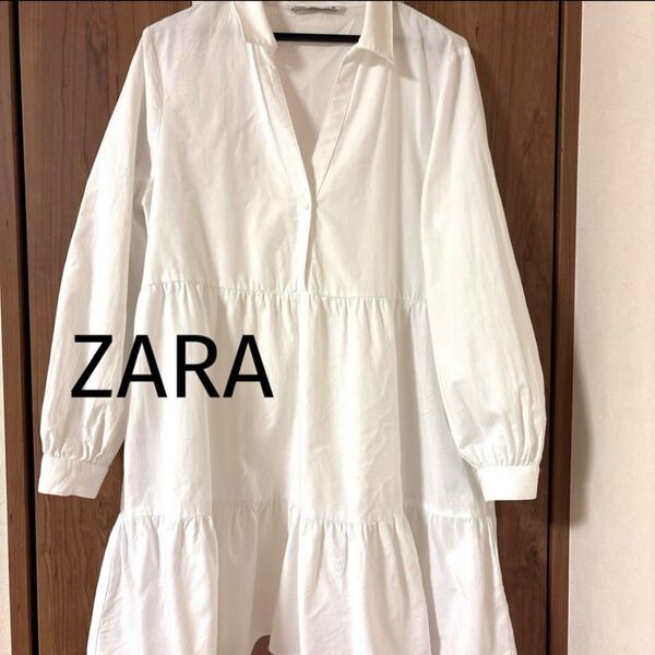 ZARA ザラ スキッパー ティアード シャツワンピース チュニック