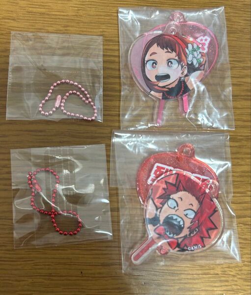 僕のヒーローアカデミア うちわキーホルダーコレクション 切島鋭児郎 麗日お茶子