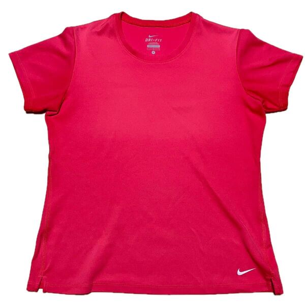 NIKE ランニングTシャツ ピンク レディース Lサイズ 速乾 スポーツウェア トレーニングウェア