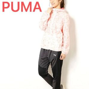 プーマ PUMA レディースジャケット エッセンシャル AOP ウーブンジャケット メッシュ 総柄