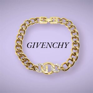 GIVENCHY ジバンシィ ヴィンテージ ブレスレット ゴールド系 喜平 アクセサリー GGロゴ
