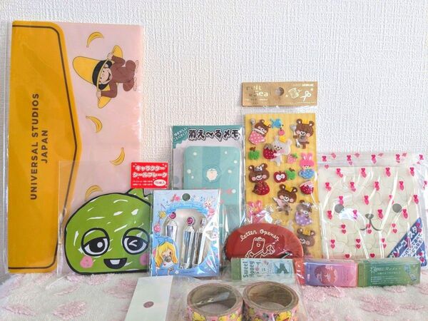 シール メモ帳 筆記用具 グッズ 10点セット♪