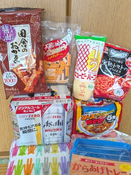 ノンアルコールビール アサヒ500×6本&おつまみチーズ&インスタント焼きそば等 お得セット♪