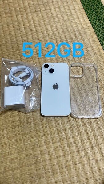iphone13 mini 512GB SIMフリー バッテリー最大容量100% スターライト