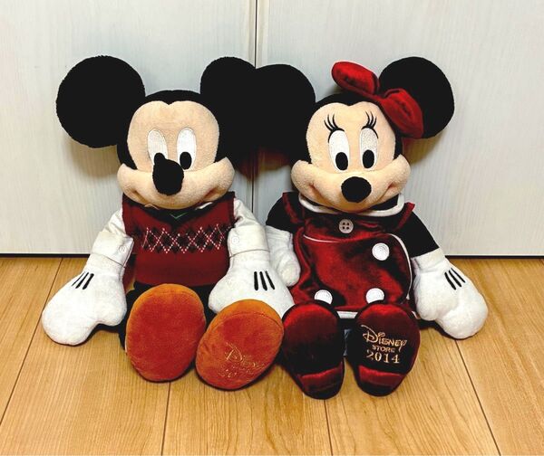 【希少品】ディズニーストア ミッキー ミニー ぬいぐるみ 2体セット 2014 Disney モデル