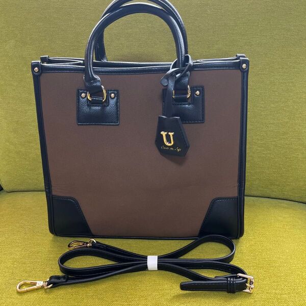 U ユー create the life スエード 2 way トートバッグ新品