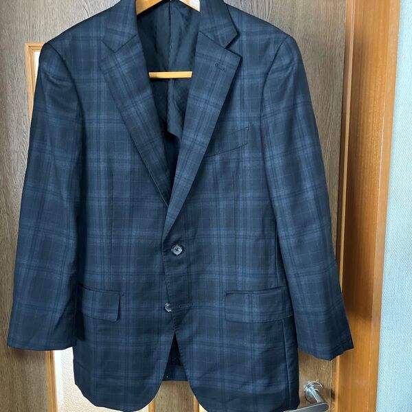 COMME CA MEN xLANIFICIO ダークチェックテイラージャケット