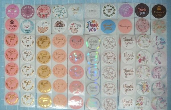 サンキューシール ギフトシール 1000枚 ロールシール切り売り