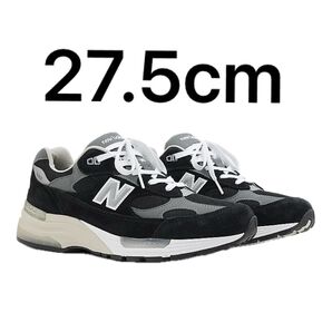 【27.5cm】ニューバランス Newbalance Made in USA 992BK ブラック