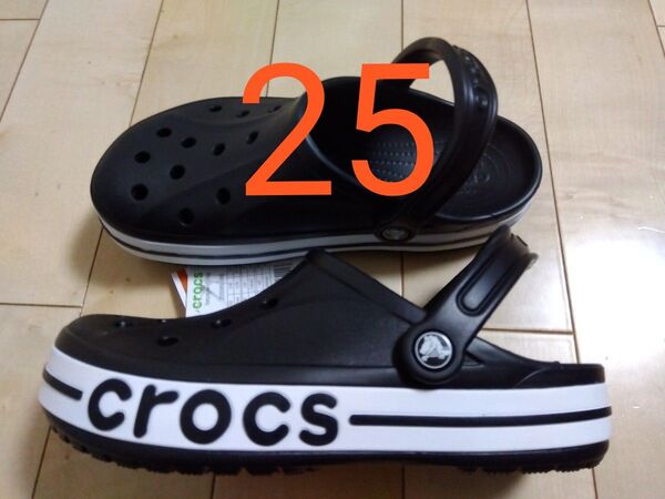 【6大人気早い者勝ち】新品タグ付 クロックスブラック系(黒) メンズ レディース25cm