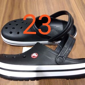 【5激安今だけ】新品タグ付 クロックス メンズ レディースブラック系(黒) 23cm