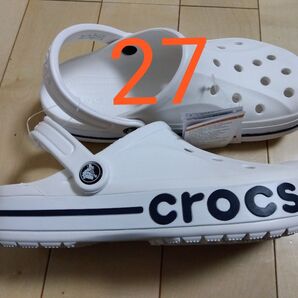 【4大人気早い者勝ち】新品タグ付 クロックスホワイト系 (白)メンズ レディース27cm