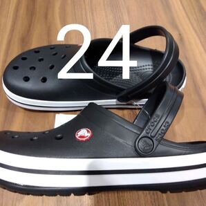 6【激安今だけ】新品タグ付 クロックス メンズ レディースブラック系 24cm
