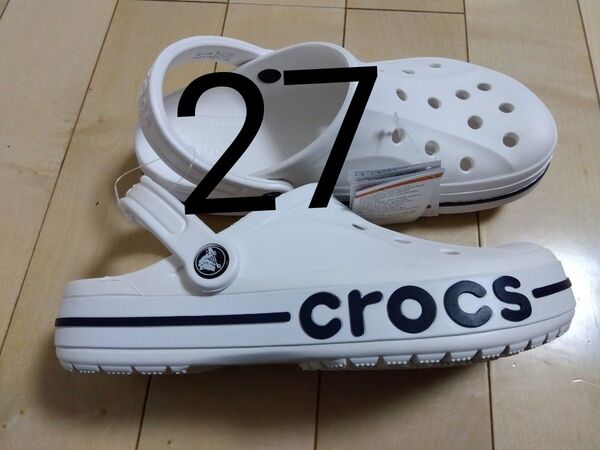 7【大人気早い者勝ち】新品タグ付 クロックスホワイト系 メンズ レディース27cm