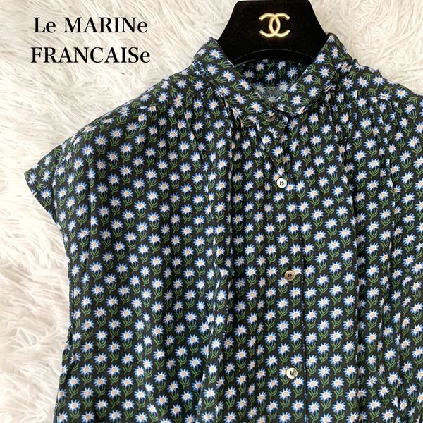 LA MARINe FRANCAISe マリンフランセーズ 花柄プリントシャツブラウス フリーサイズ ゆったり 定価1.3万