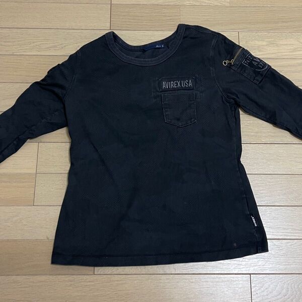 avirex レディース ファティーグ Tシャツ ブラックカモフラージュ