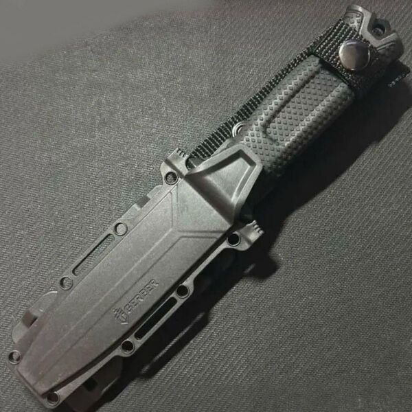 Gerber ブラック ナイフ ホルスター付き アウトドアナイフ B アウトドア キャンプ シースナイフ サバイバルナイフ