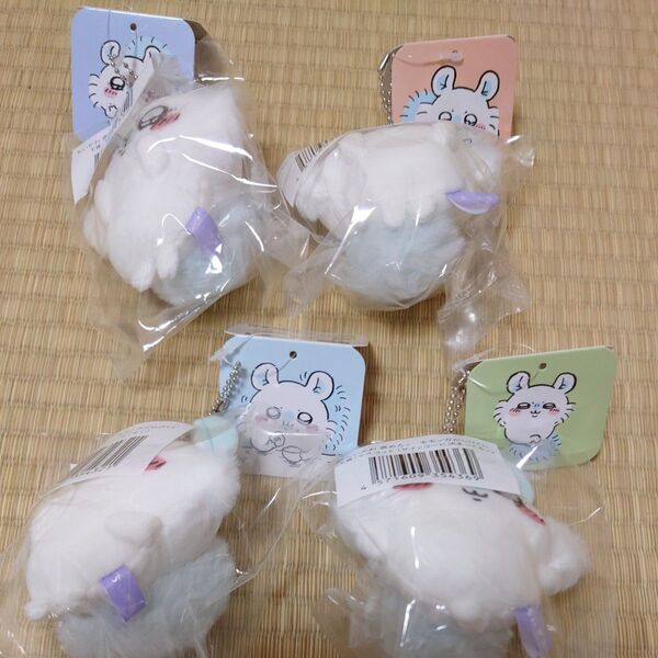 K018 ちいかわ モモンガだらけくじ E賞 マスコット まとめて4 個セット ぬいぐるみ キーホルダー もぐもぐ キラキラ 他