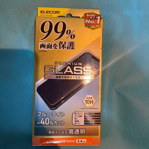 エレコム PM-A21AFLKGGBL iPhone 13 mini 5.4inch 用 ガラスフィルム