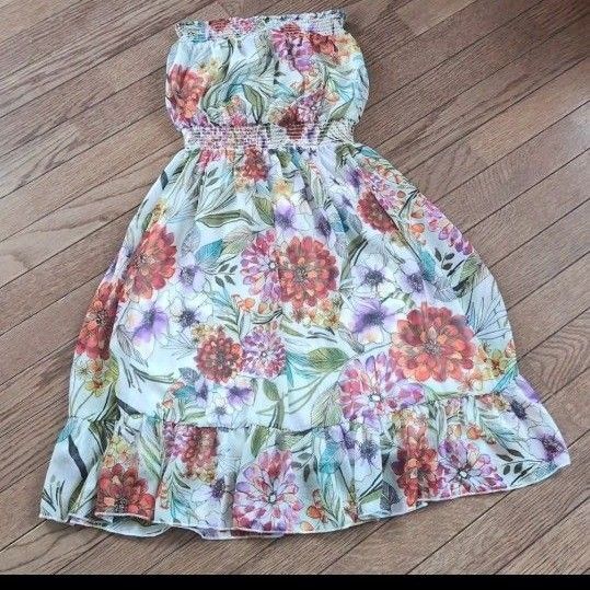 ベアトップ 花柄ワンピース Forever21 ワンピース