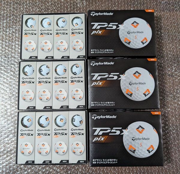 新品 テーラーメイド TP5x pix ホワイト 2024年モデル 3ダース