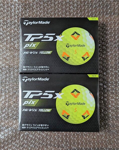 新品 テーラーメイド TP5x pix イエロー 2024年モデル 2ダース