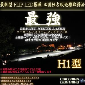 H1 LED ヘッドライト ロービーム ハイビーム フォグランプ 爆光 WS55 光軸調整可 小型モデル 120w ハイパワー