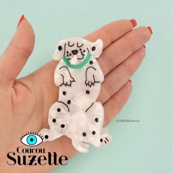 ★中古★ククシュゼット ダルメシアン ヘアクリップ coucou suzette ドッグ 犬 ヘアアクセサリー 神崎恵 バレッタ
