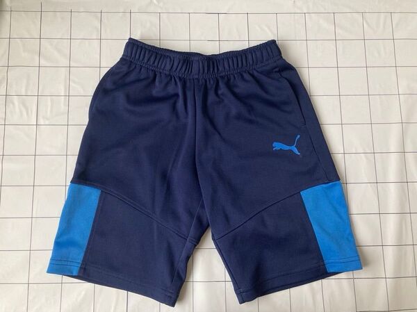 訳あり★PUMA 130 紺青 ハーフパンツ★ジャージ 短パン プーマ