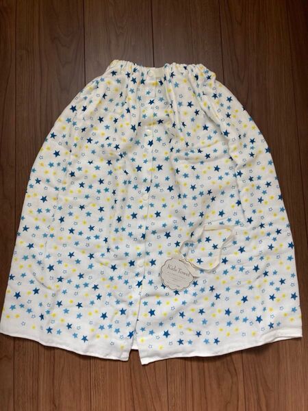 新品★日本製 綿100% スター柄 ラップタオル 約60cm丈★湯上がりタオル プール 巻きタオル