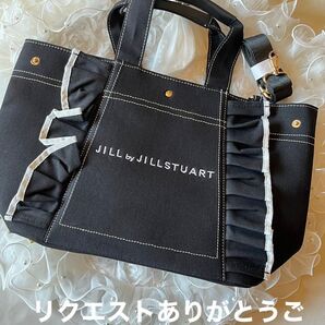 ジルバイジルスチュアート★新品【トートバッショルダーバッグ フリル】ブラック JILL by STUART 2way