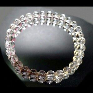 【割引特価】高透明☆ブラックルチルクォーツ ブレスレット 天然石 パワーストーン