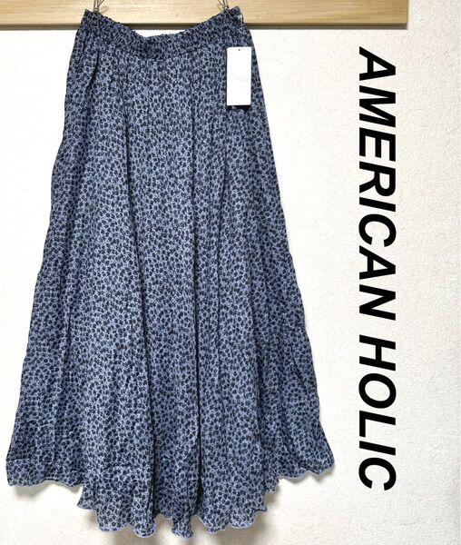 新品 アメリカンホリック 丈違いワッシャープリーツスカート M