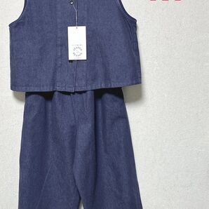 新品 しまむら シーズンリーズン ベスト付きコクーンパンツ M