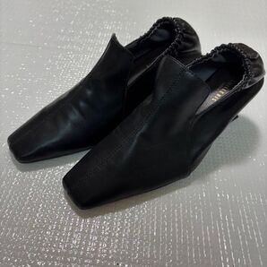 RANDAスクエアトゥヒールパンプス ブラック Mサイズ