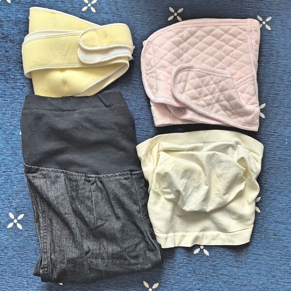 産前 妊婦帯 腹帯 マタニティパンツ 4点セット