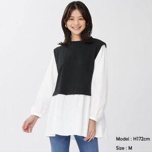 GU ジーユー ベストコンビネーションチュニック 長袖 M